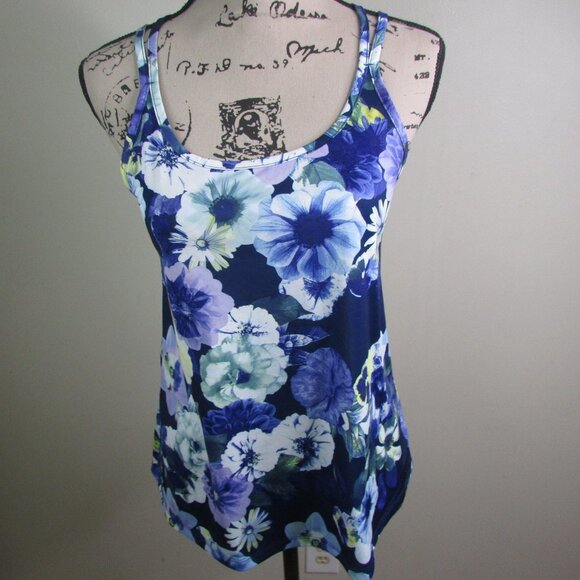 Old Navy Active Tank Top XS Loose Fit Floral - Picture 1 of 11